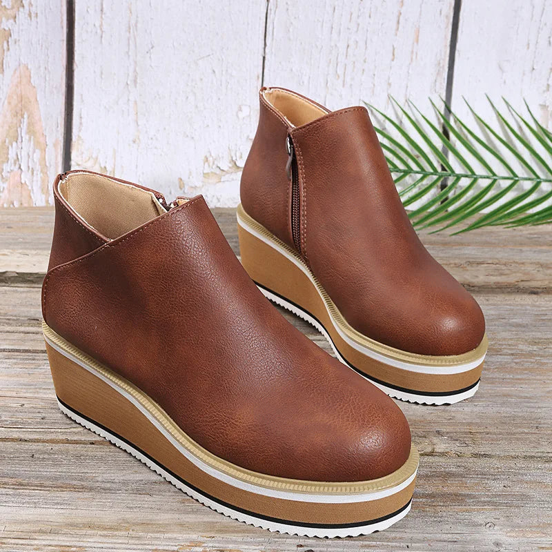 Celandria | Lightweight Wedge Comfort Boots