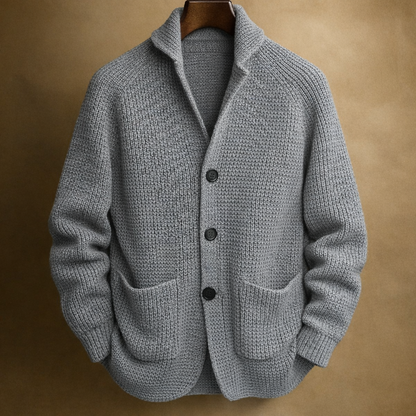 Thalvion | Ribbed Button Knit Cardigan