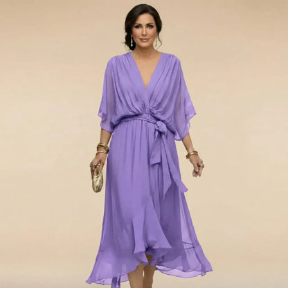 Avielle | Flowing Tie Waist Midi Dress