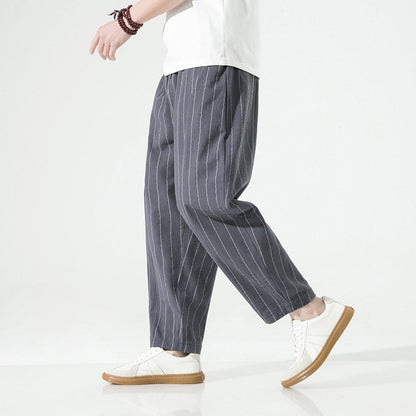Benton | Relaxed Fit Pinstripe Casual Trousers