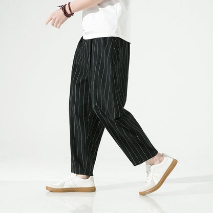 Benton | Relaxed Fit Pinstripe Casual Trousers