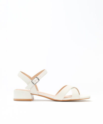 Emanuelle | Refined Metallic Block Heel Sandals