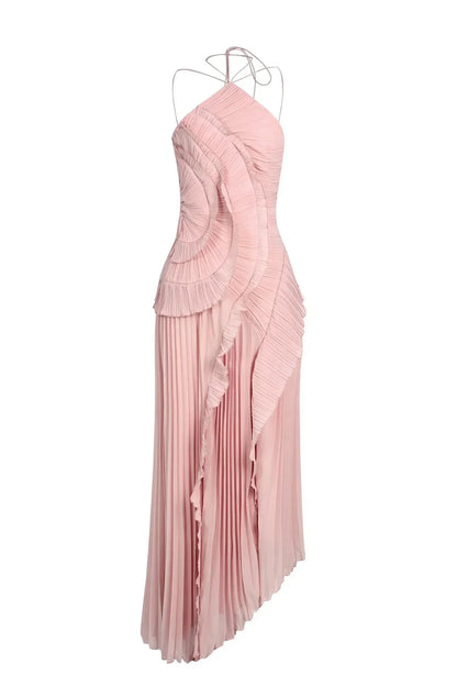 Serelise | Pleated Ruffle Evening Dress