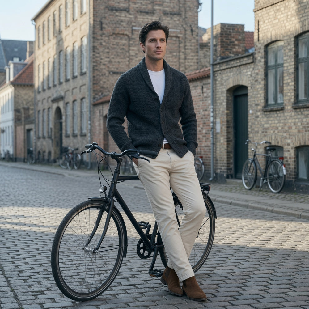 Ambrose | Shawl Collar Button Knit Cardigan