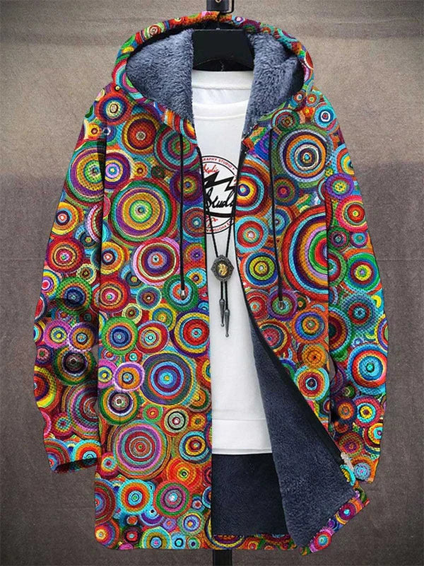 Nikolai | Warm Printed Plush Lined Coat