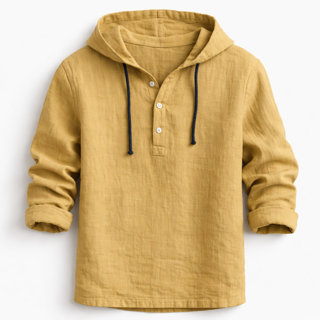 Corven | Hooded Button Casual Shirt
