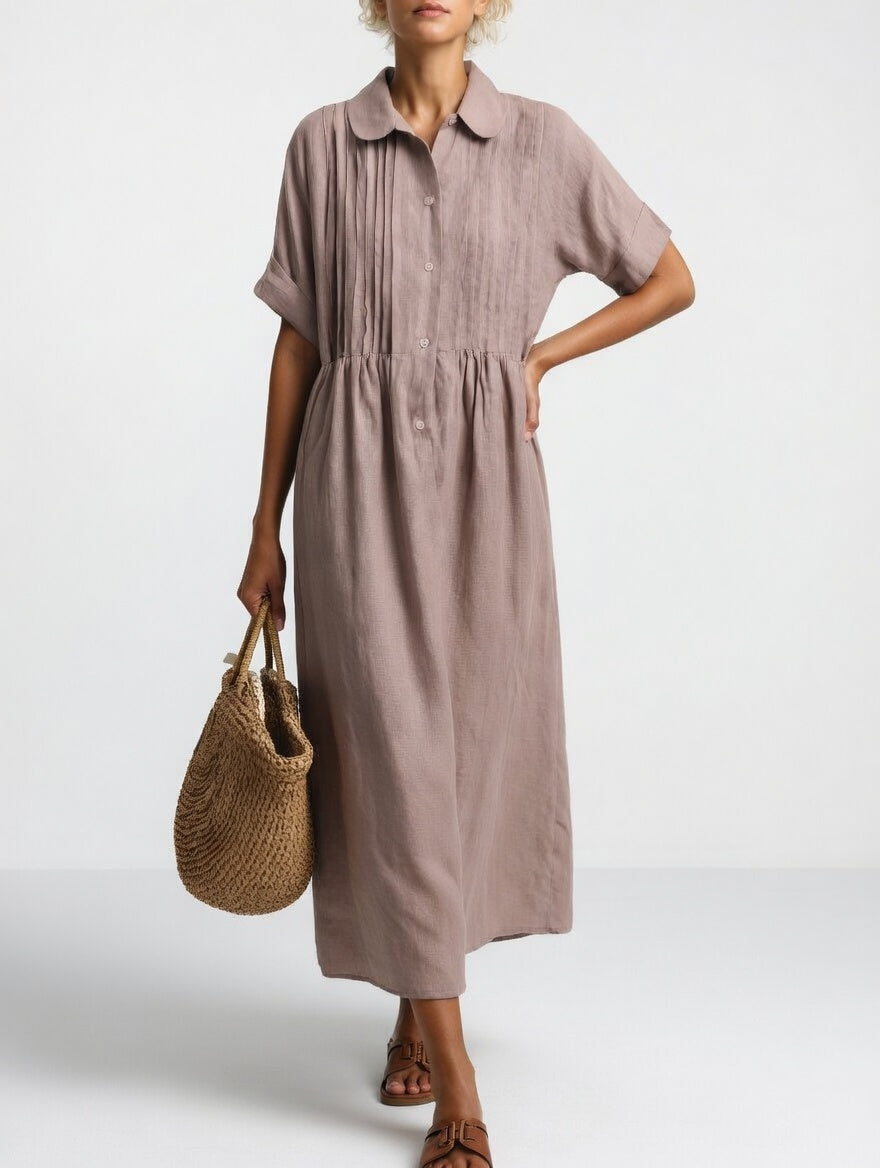 Elyvara | Button Front Maxi Shirt Dress