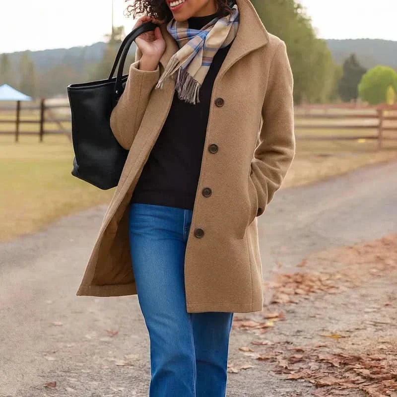 Adair | Refined Single Breasted Long Coat