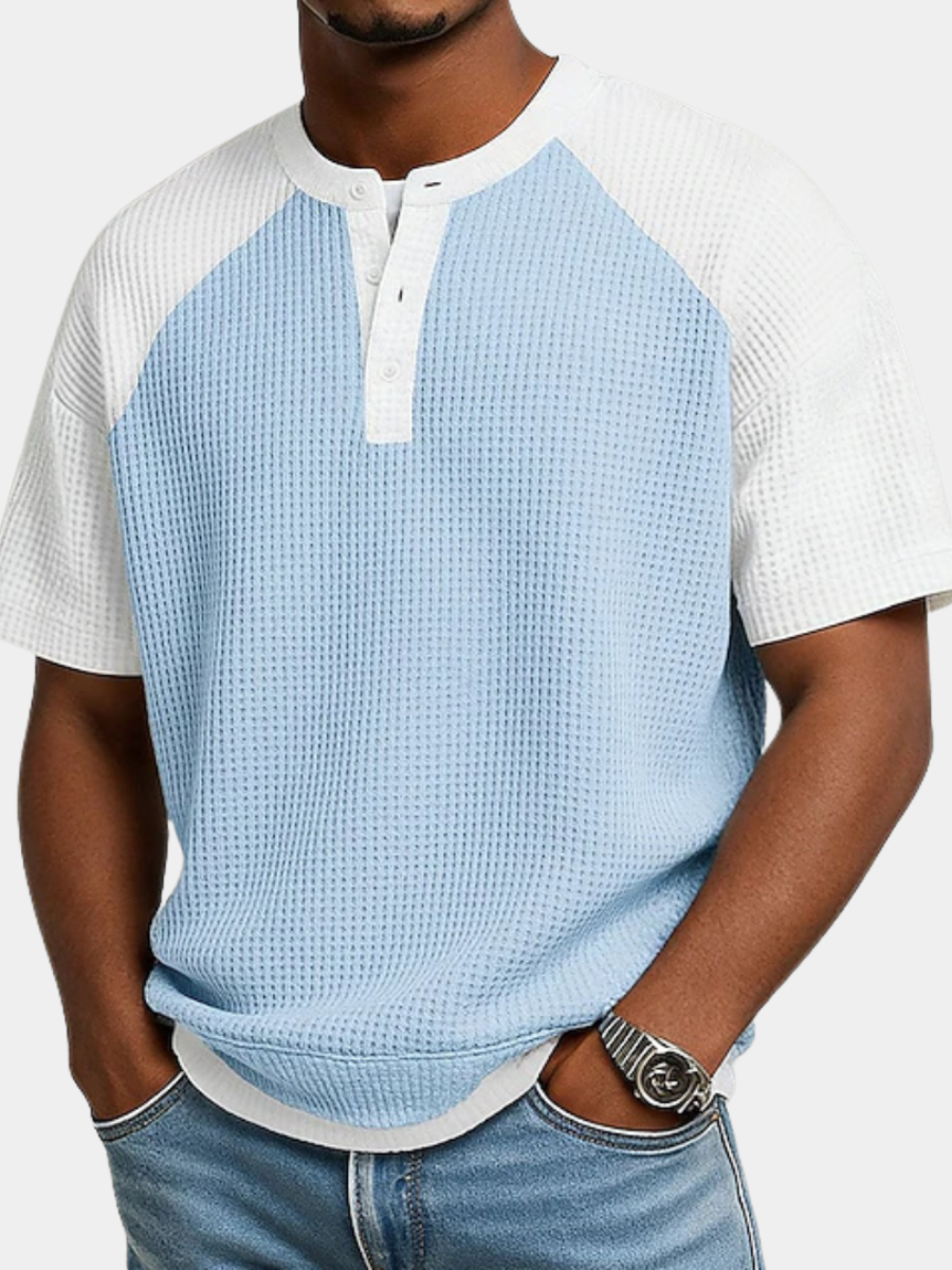 Brooks | Contrast Raglan Henley Shirt
