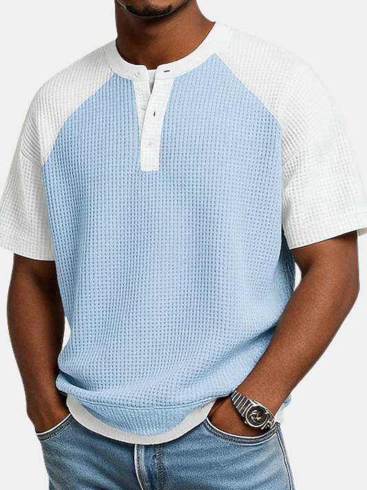 Brooks | Contrast Raglan Henley Shirt