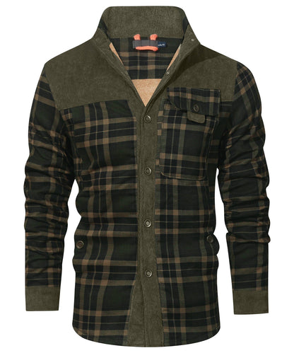 Lowen | Vintage Plaid Stand Collar Jacket