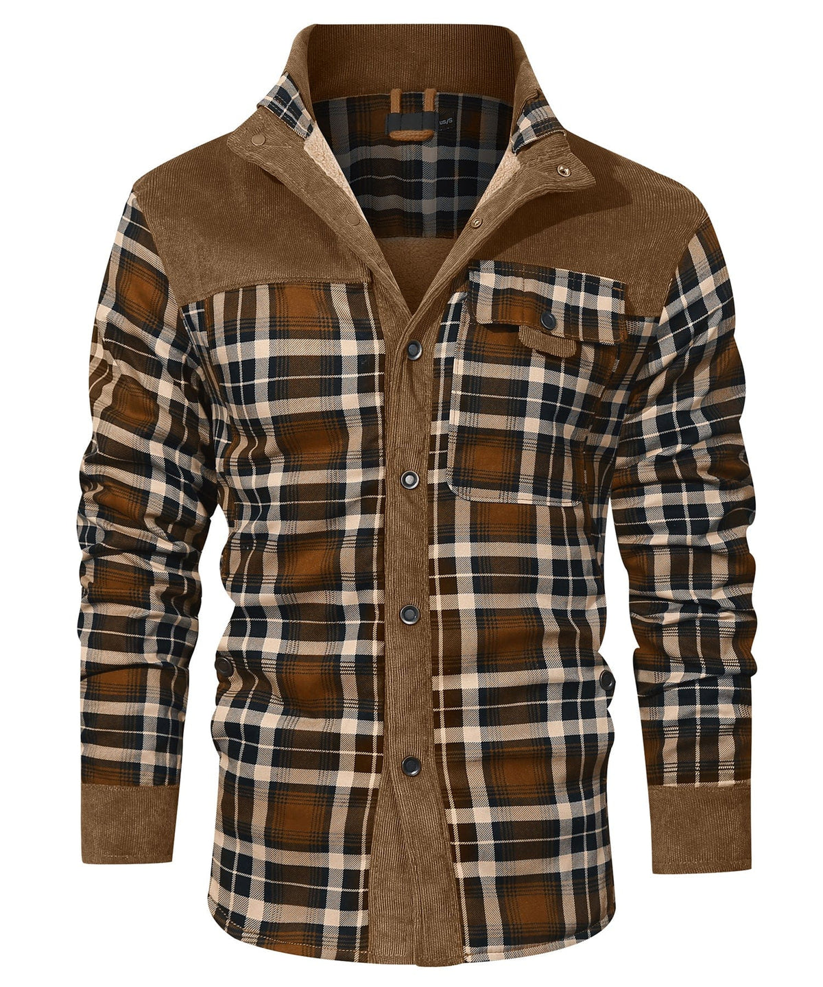 Lowen | Vintage Plaid Stand Collar Jacket