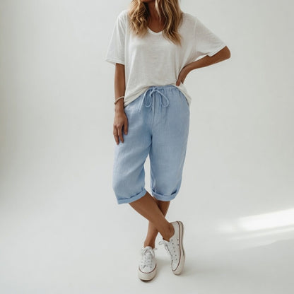 Solmira | Drawstring Capri Trousers