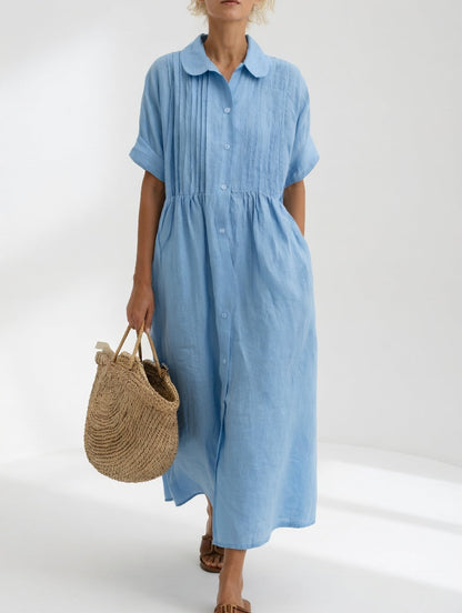 Elyvara | Button Front Maxi Shirt Dress