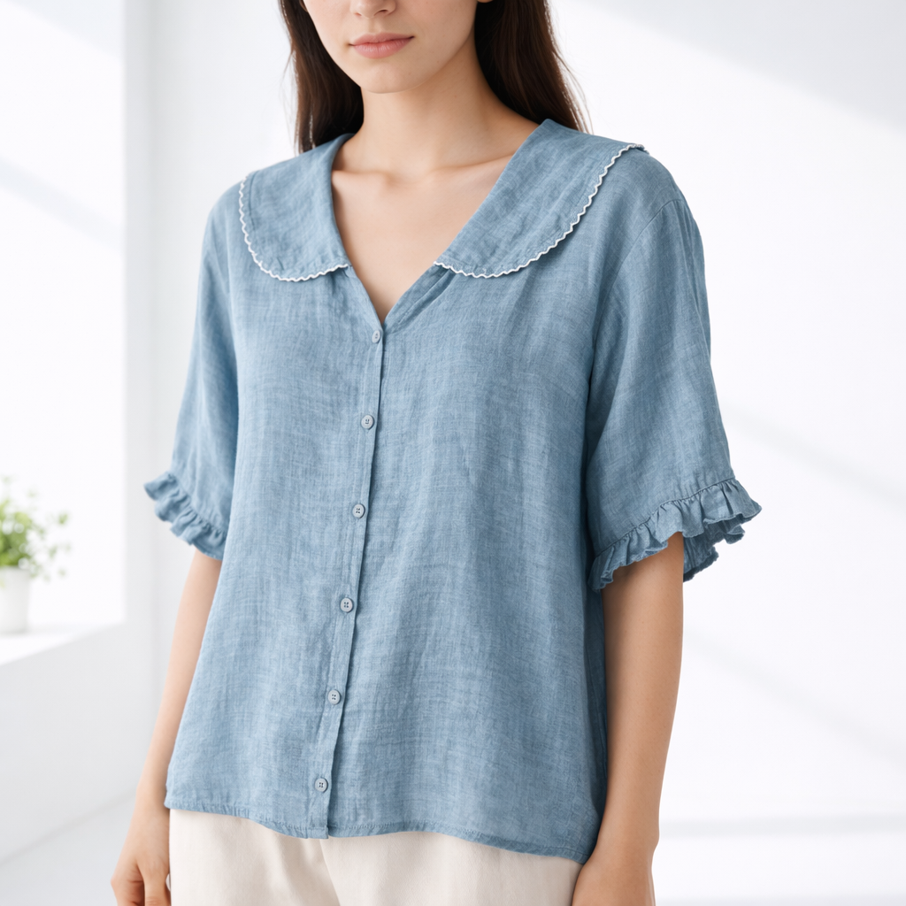 Dovelle | Vintage Collar Everyday Blouse