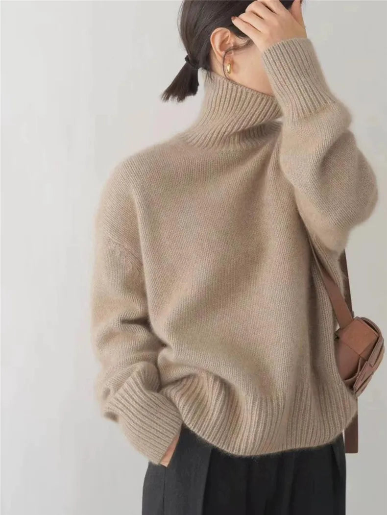 Brivelle | Relaxed Ribbed Turtleneck Sweater