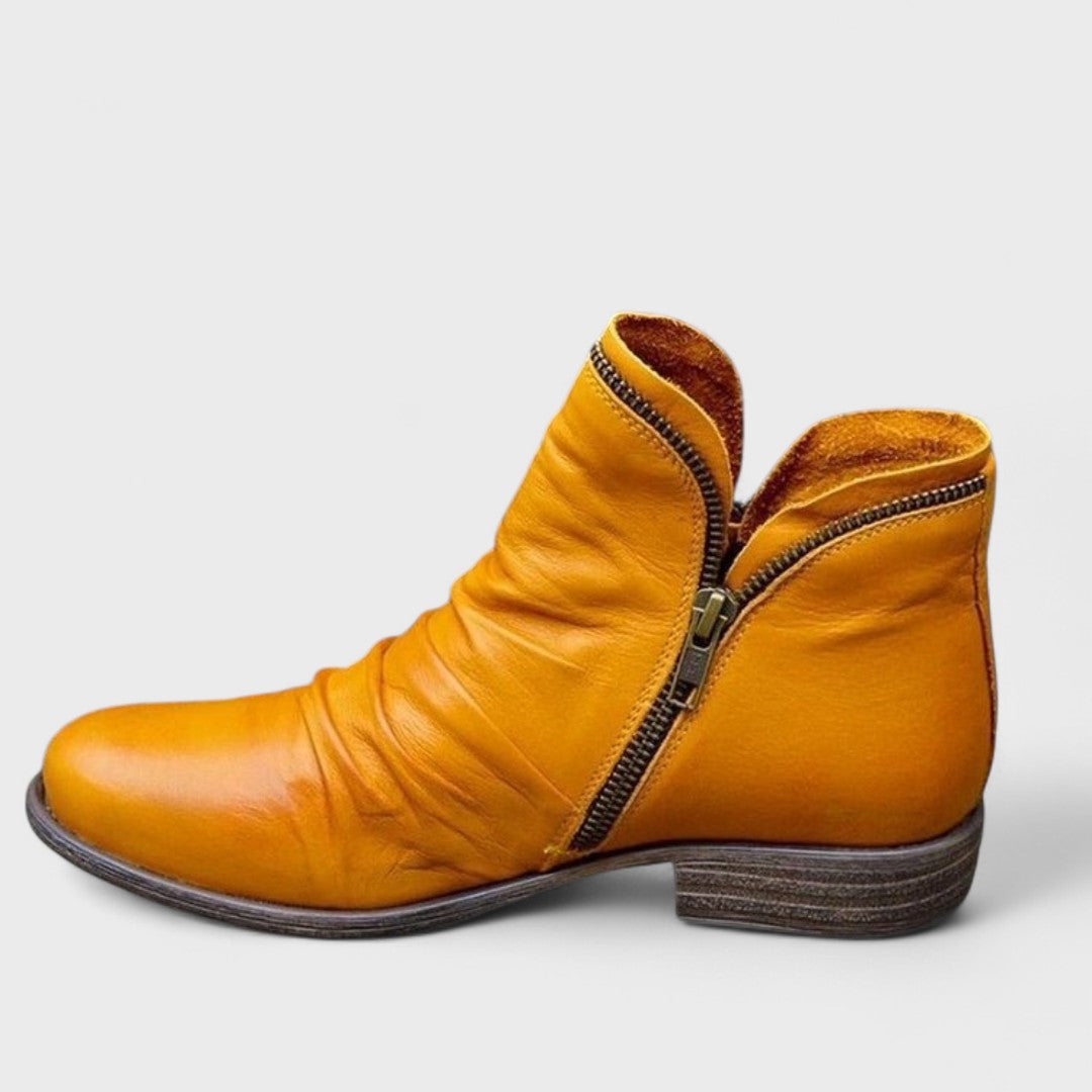 Davinia | Classic Low Heel Zip Boots