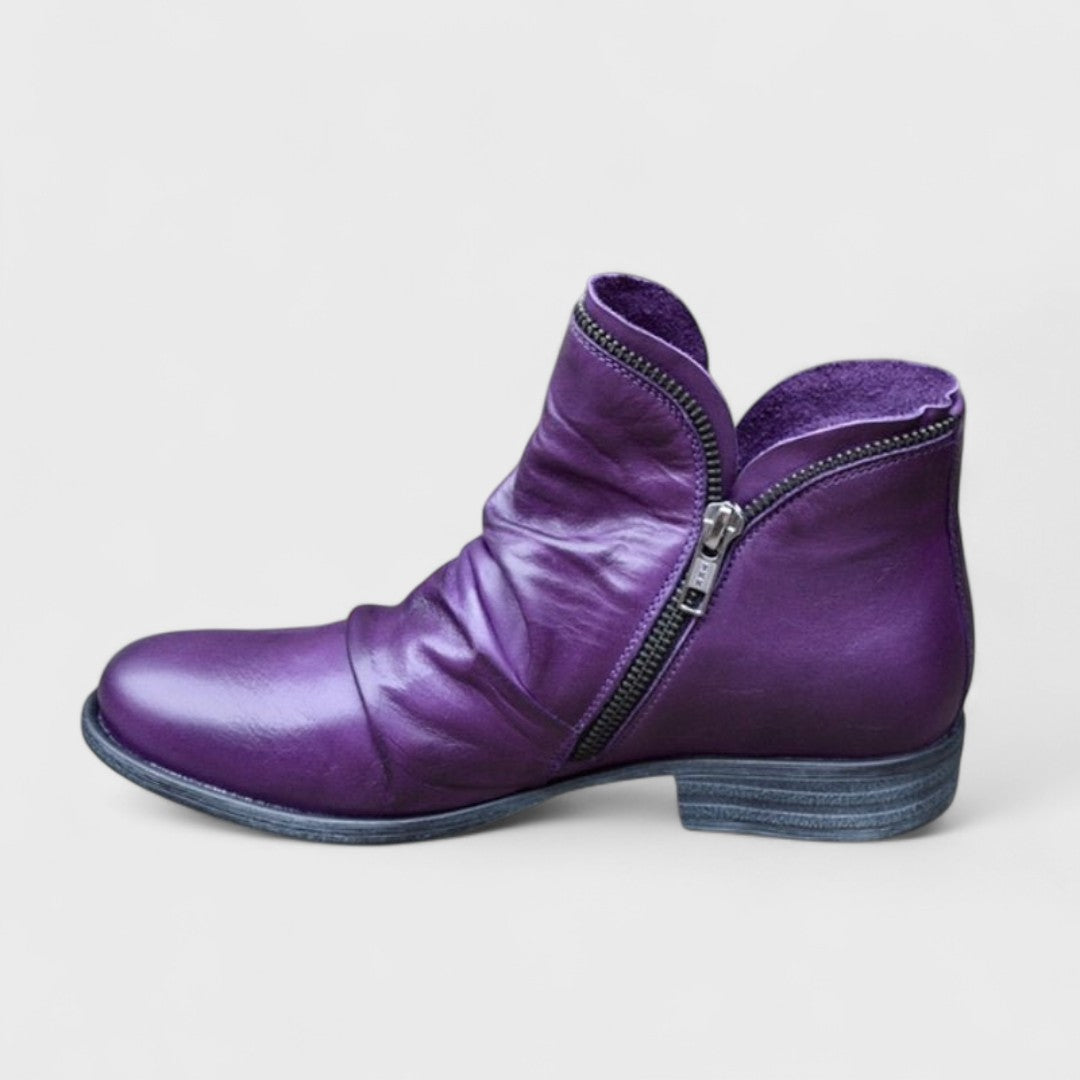 Davinia | Classic Low Heel Zip Boots