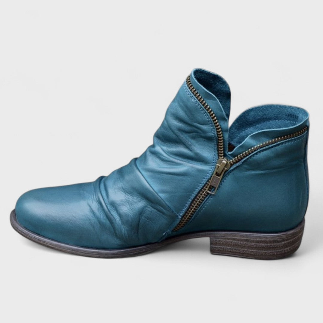 Davinia | Classic Low Heel Zip Boots