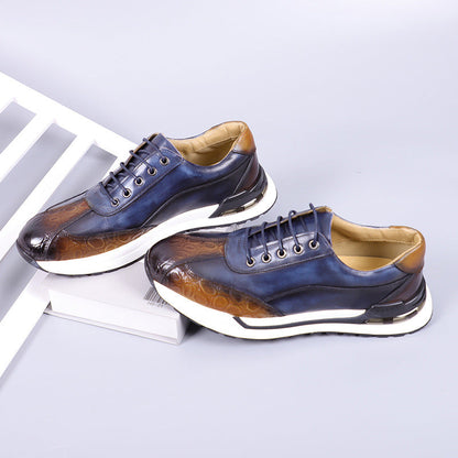 Zorvex | Croc Texture Casual Sneakers