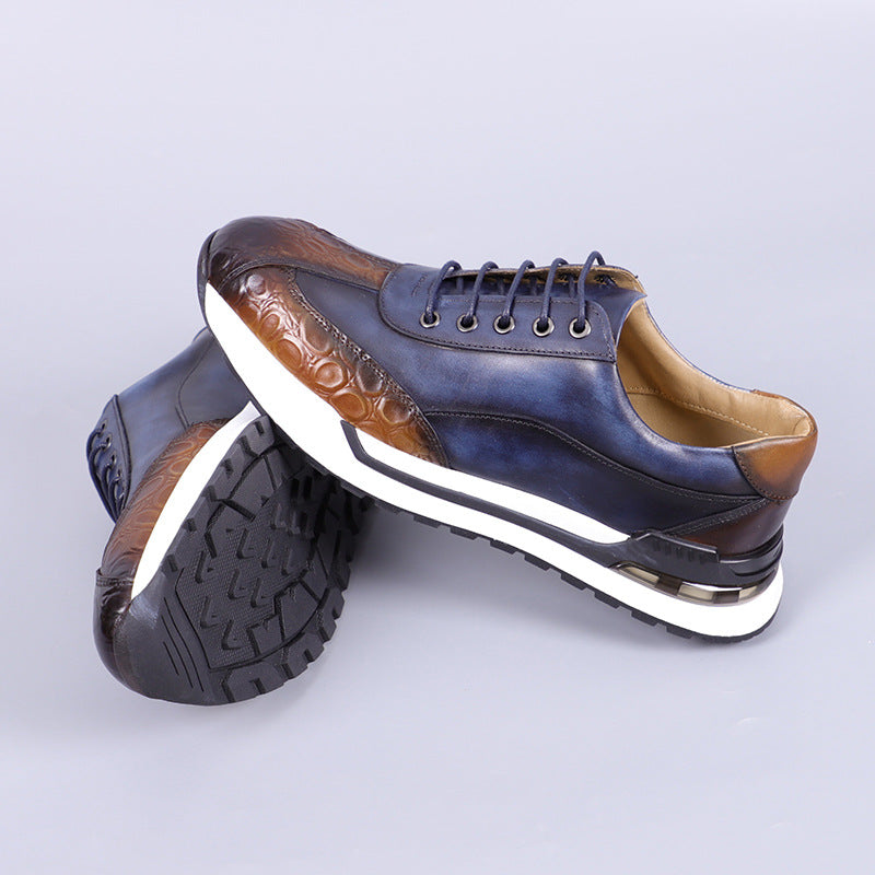 Zorvex | Croc Texture Casual Sneakers