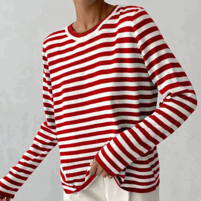 Orlaith | Casual Striped Long Sleeve Sweater