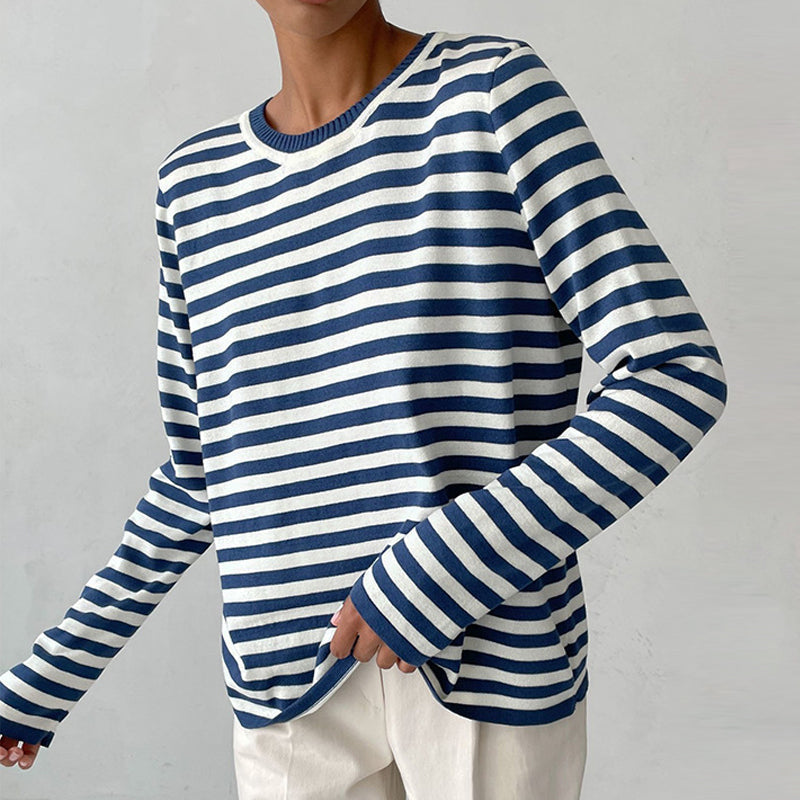 Orlaith | Casual Striped Long Sleeve Sweater