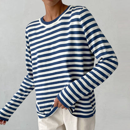 Orlaith | Casual Striped Long Sleeve Sweater
