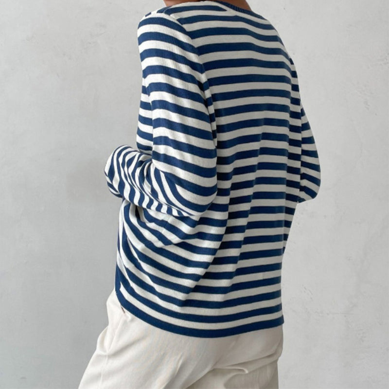 Orlaith | Casual Striped Long Sleeve Sweater