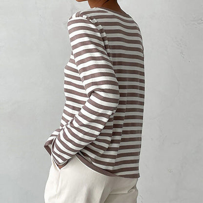 Orlaith | Casual Striped Long Sleeve Sweater
