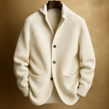 Thalvion | Ribbed Button Knit Cardigan
