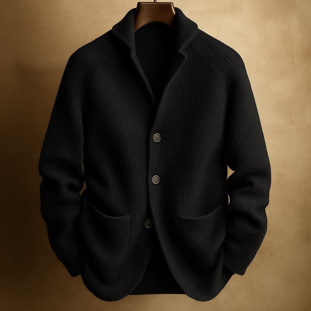 Gavrel | Textured Button Front Knit Blazer