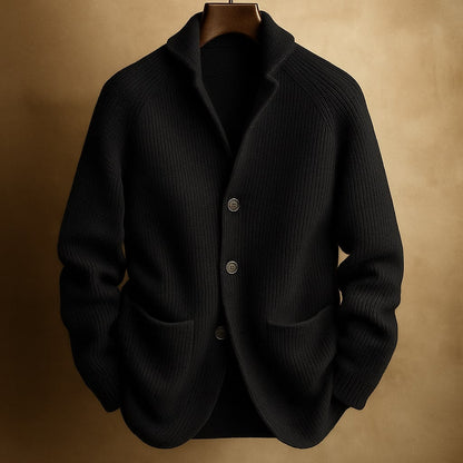 Thalvion | Ribbed Button Knit Cardigan
