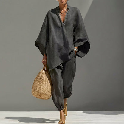 Sylmara | Minimalist Draped Two Piece Set