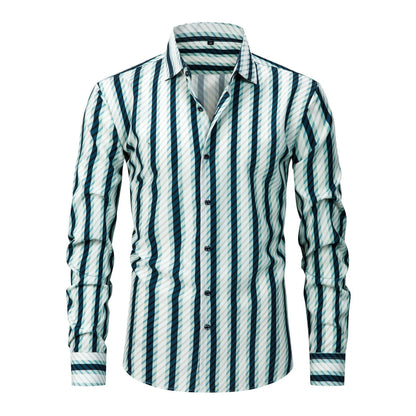 Zyvander | Casual Vertical Stripe Shirt