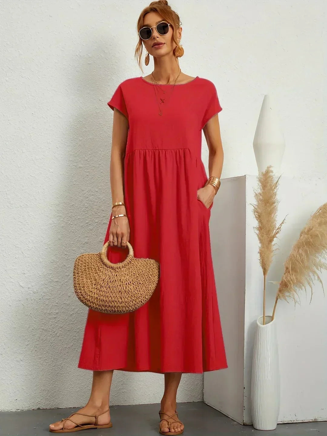 Lucienne | Relaxed Fit Pocket Maxi Dress