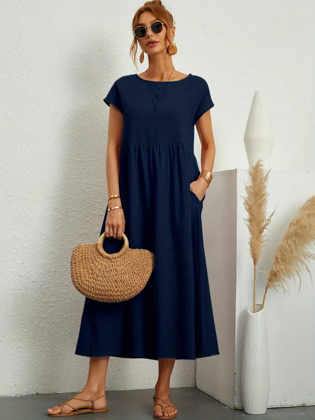 Lucienne | Relaxed Fit Pocket Maxi Dress