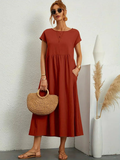 Lucienne | Relaxed Fit Pocket Maxi Dress
