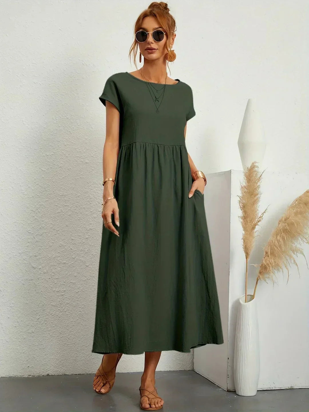 Lucienne | Relaxed Fit Pocket Maxi Dress