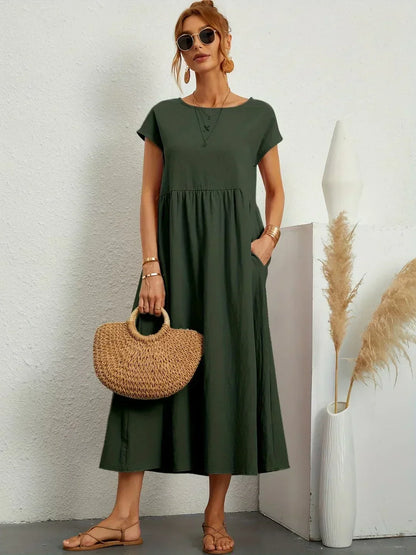 Lucienne | Relaxed Fit Pocket Maxi Dress