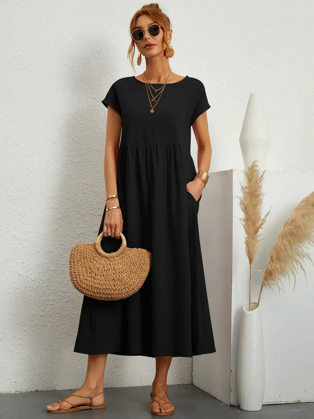 Lucienne | Relaxed Fit Pocket Maxi Dress