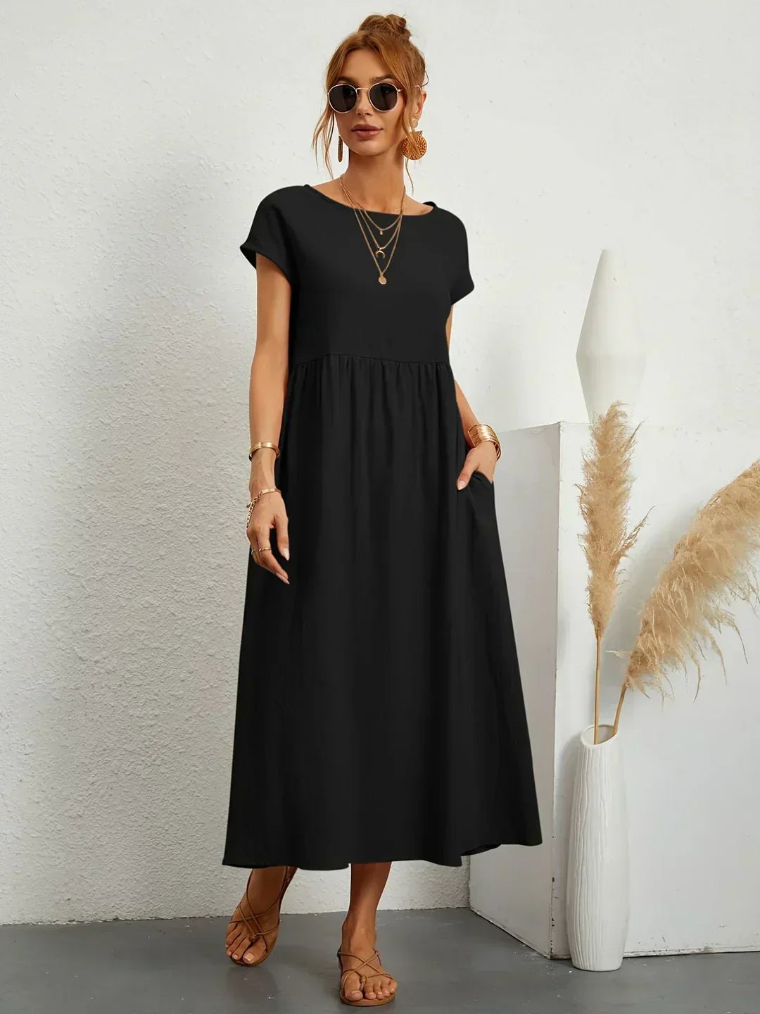 Lucienne | Relaxed Fit Pocket Maxi Dress