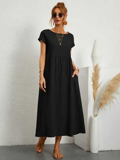 Lucienne | Relaxed Fit Pocket Maxi Dress