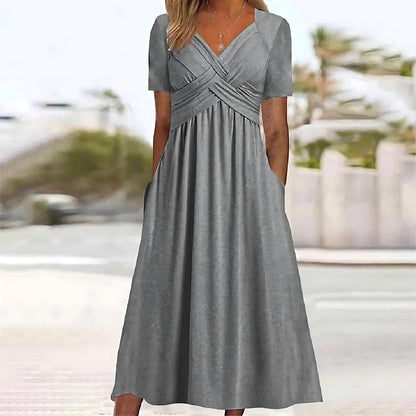 Maribelle | Cross Front Pocket Maxi Dress