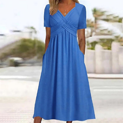 Maribelle | Cross Front Pocket Maxi Dress