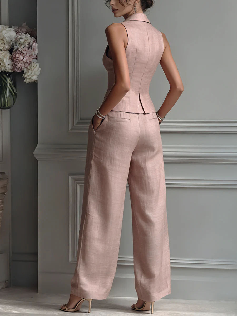 Mirevalora | Elegant Wide Leg Two Piece Set