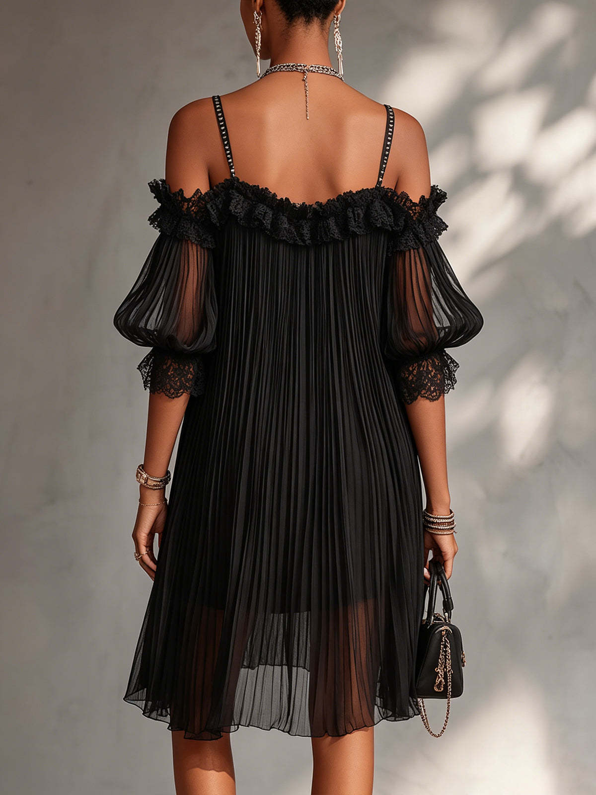 Noemi | Elegant Off Shoulder Chiffon Dress