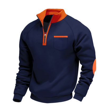 Merritt | Contrast Trim Zip Neck Sweater