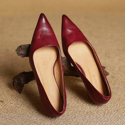 Adalyn | Elegant Pointed Toe Kitten Heels