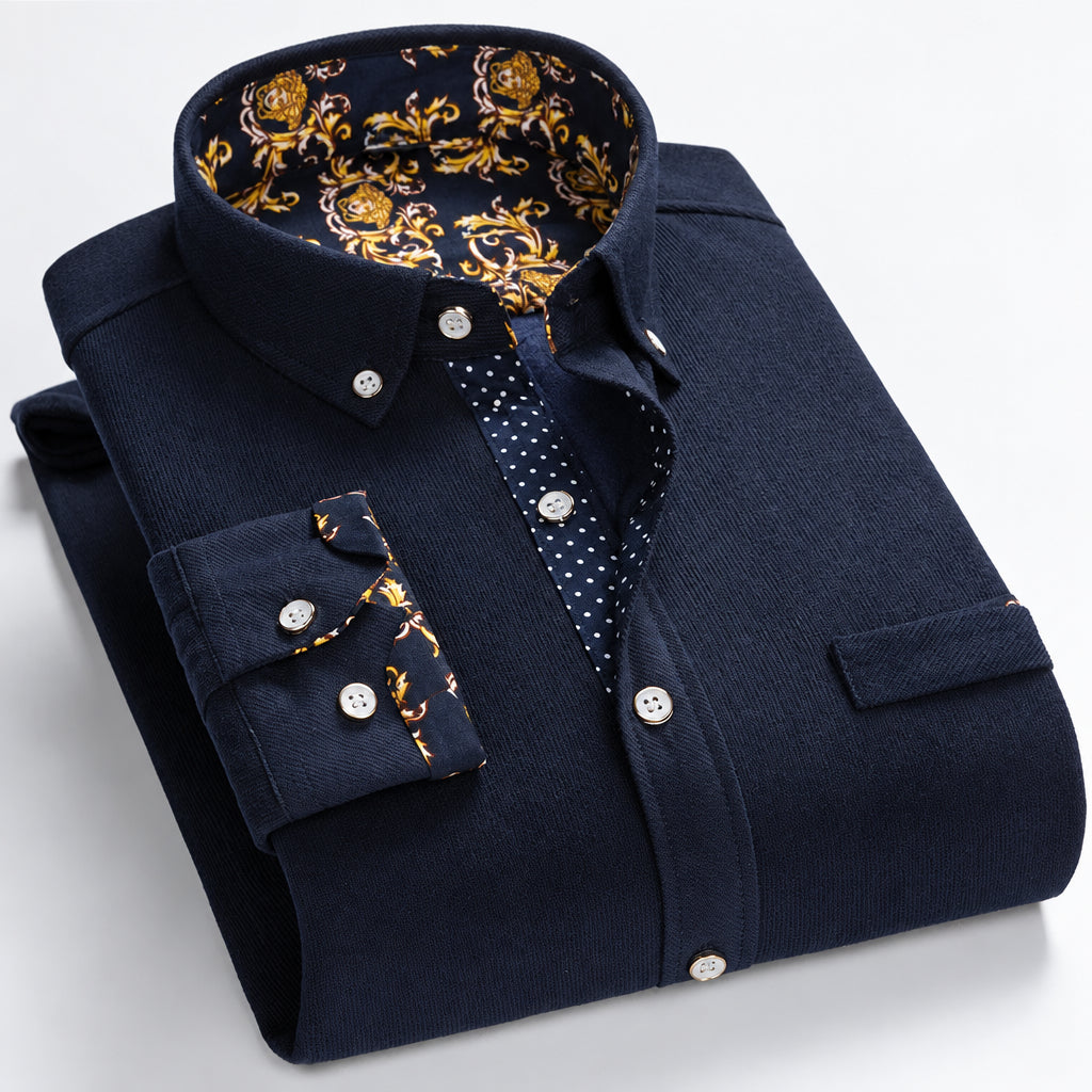 Wesley | Pattern Trim Button Front Shirt